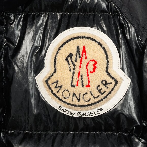 Moncler 8 Palm Angels Tim Black Shiny Logo-Patch Puffer - Picture 6 of 16